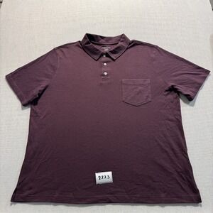 Amazon Essentials Polo Shirt Mens 2XL Burgundy New without Tags